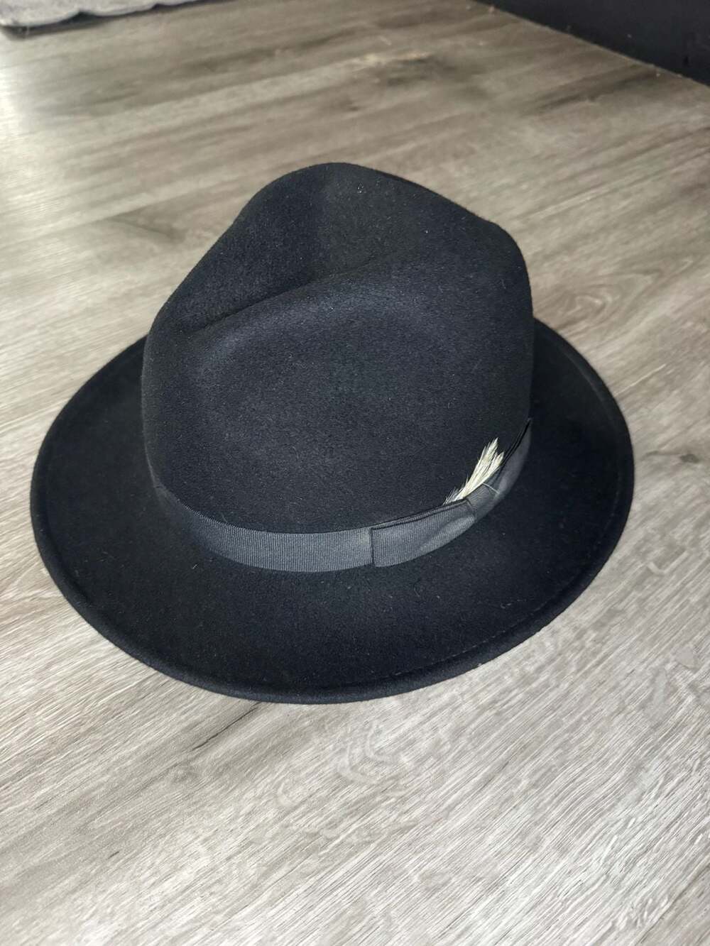 Scala Fedora Hat Size Large Black Wool